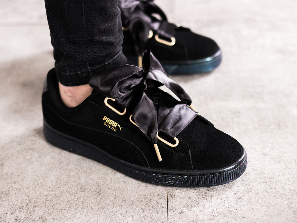 #NEED Puma Suede Heart Satin "Puma Black" Puma Suede Heart