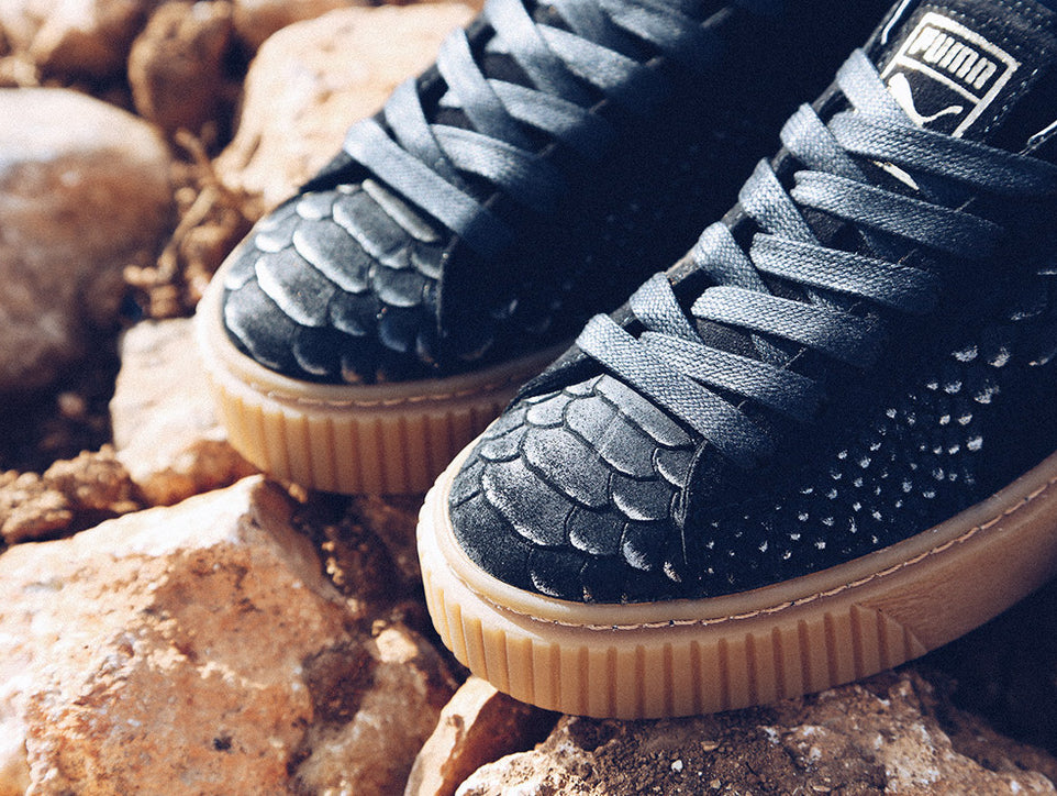 LAUNCH PUMA BASKET PLATFORM EXOTIC SKIN