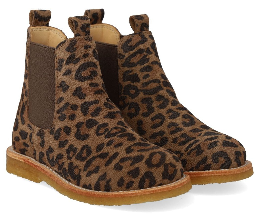 Angulus Chuncky Chelsea boot - Angulus Kinderschoenen - Luipaard | Leopard brown