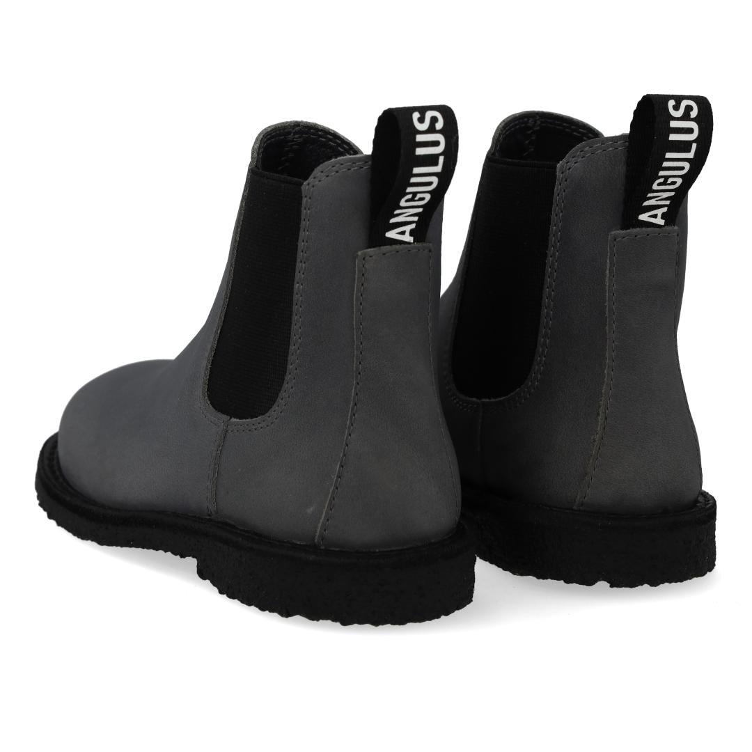 Angulus Laars - Angulus Kinderschoenen - Grijs | Chelsea boot with Logo tape