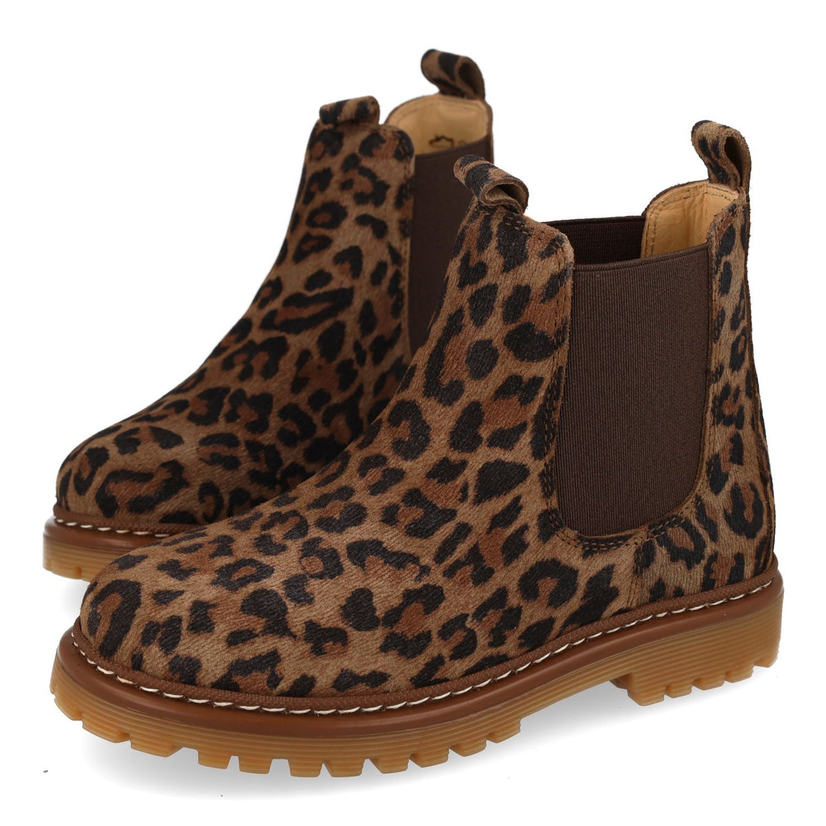 Angulus Laars - Angulus Kinderschoenen - Luipaard | Chunky - Chelsea Boot on track sole