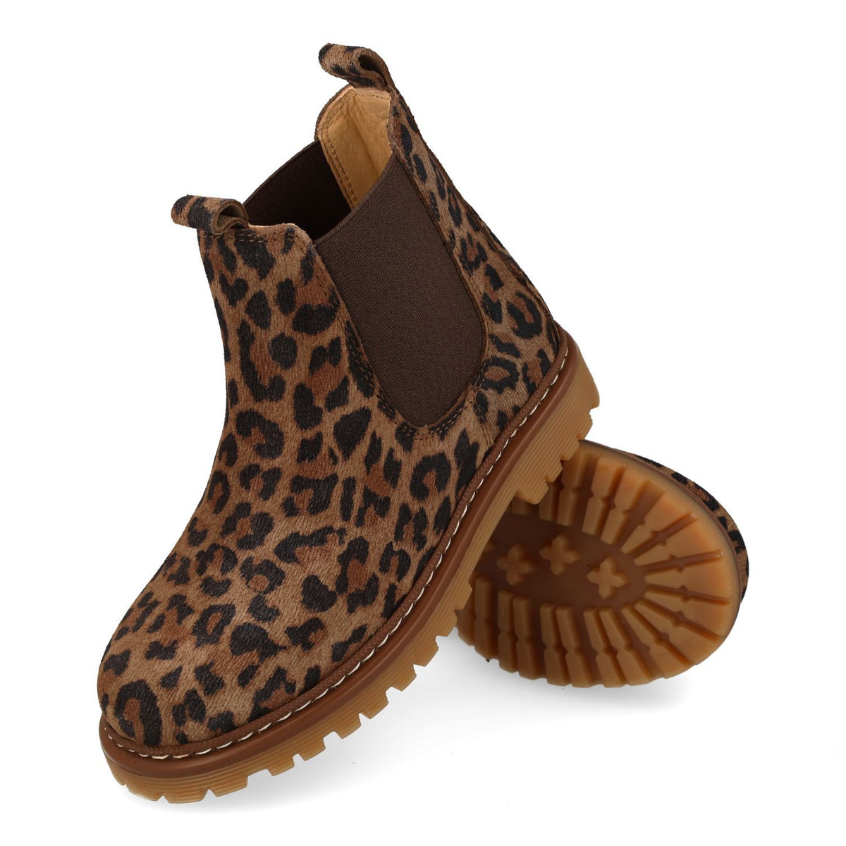 Angulus Laars - Angulus Kinderschoenen - Luipaard | Chunky - Chelsea Boot on track sole