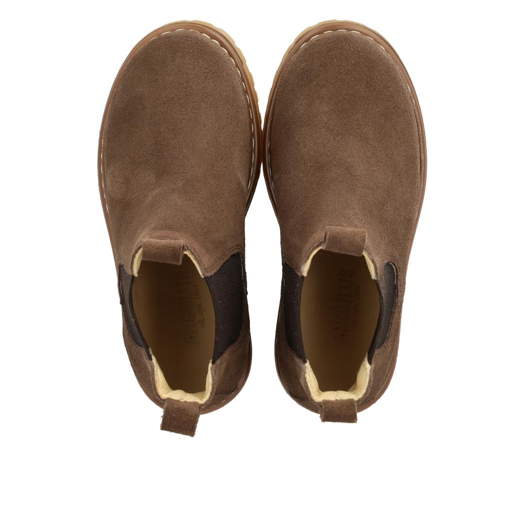 Angulus Laars - Angulus Kinderschoenen - Taupe | Chunky - Chelsea Boot on track sole