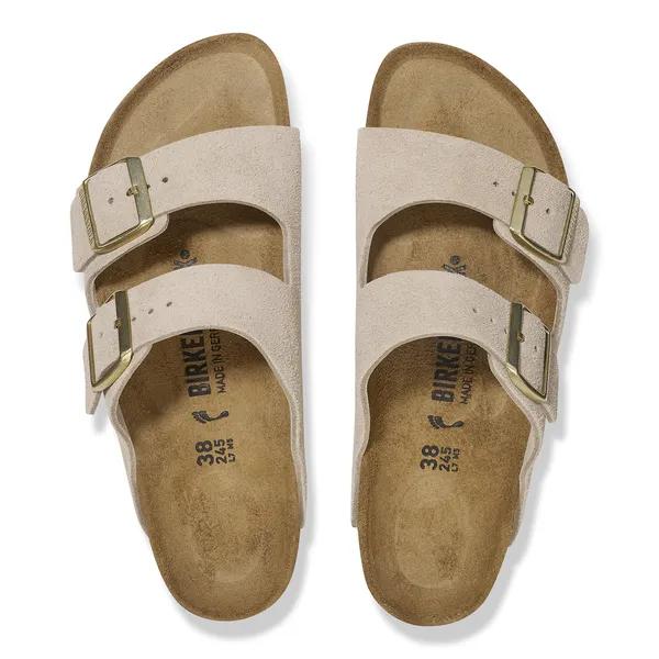 Birkenstock Slipper - Birkenstock Damesschoenen - Beige | Arizona Suede Leather