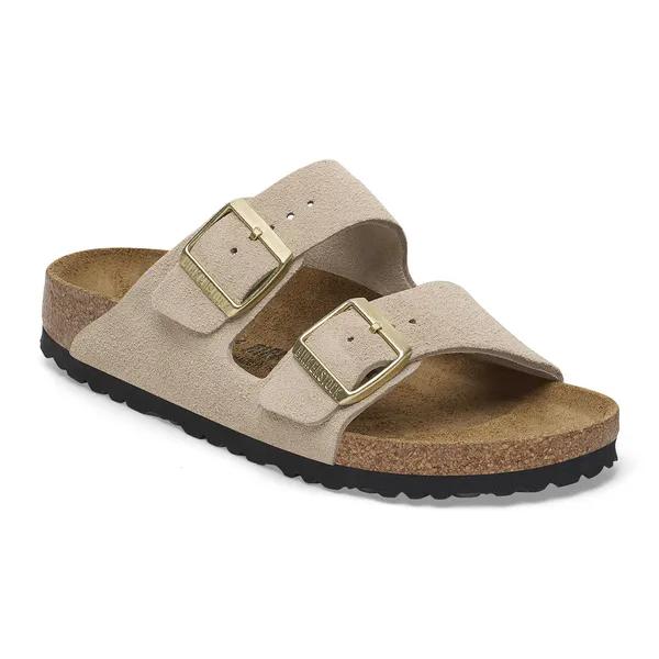 Birkenstock Slipper - Birkenstock Damesschoenen - Beige | Arizona Suede Leather