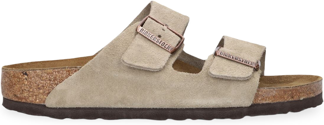 Birkenstock Slipper - Birkenstock Damesschoenen - Taupe | Arizona Suede Leather