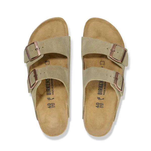Birkenstock Slipper - Birkenstock Damesschoenen - Taupe | Arizona Suede Leather