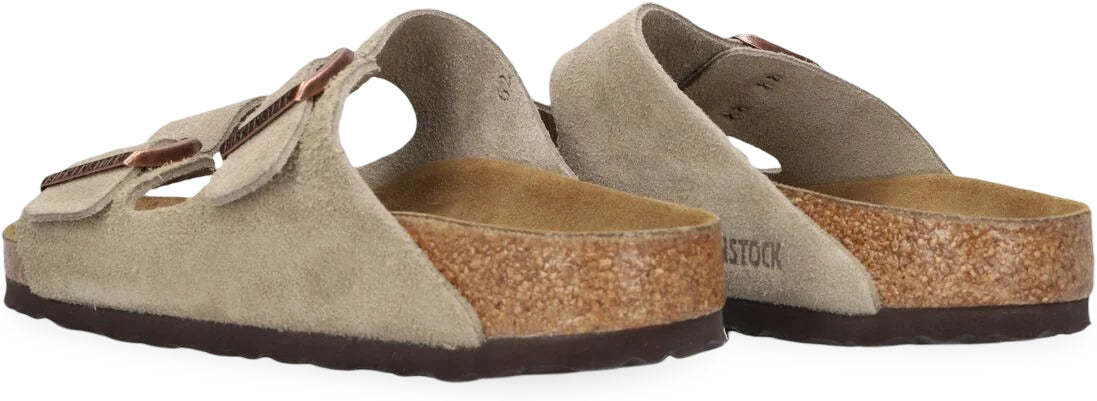 Birkenstock Slipper - Birkenstock Damesschoenen - Taupe | Arizona Suede Leather