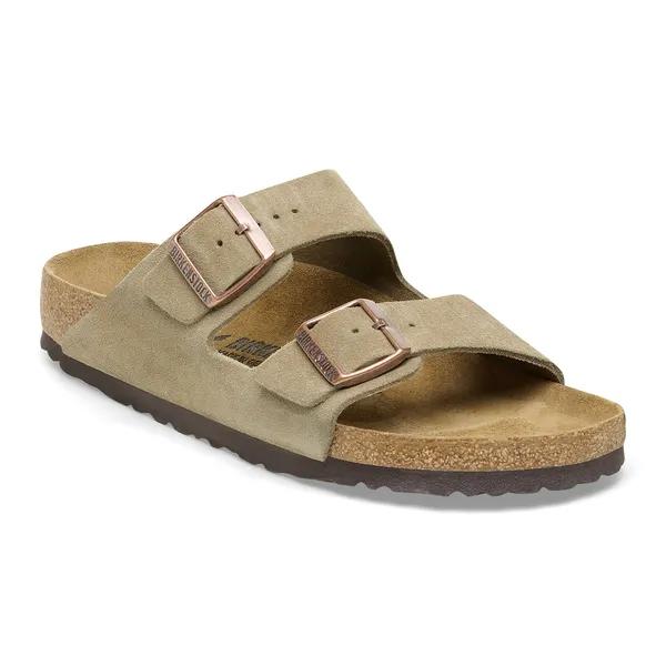 Birkenstock Slipper - Birkenstock Damesschoenen - Taupe | Arizona Suede Leather