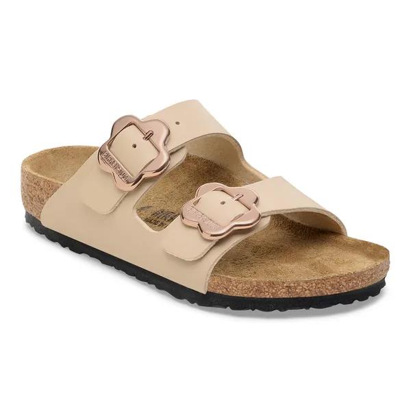 Birkenstock Slipper - Birkenstock Kinderschoenen - Beige | Arizona Flower Buckle