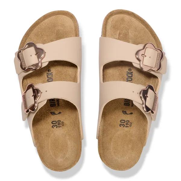 Birkenstock Slipper - Birkenstock Kinderschoenen - Beige | Arizona Flower Buckle