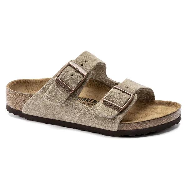 Birkenstock Slipper - Birkenstock Kinderschoenen - Taupe | Arizona Suede Leather