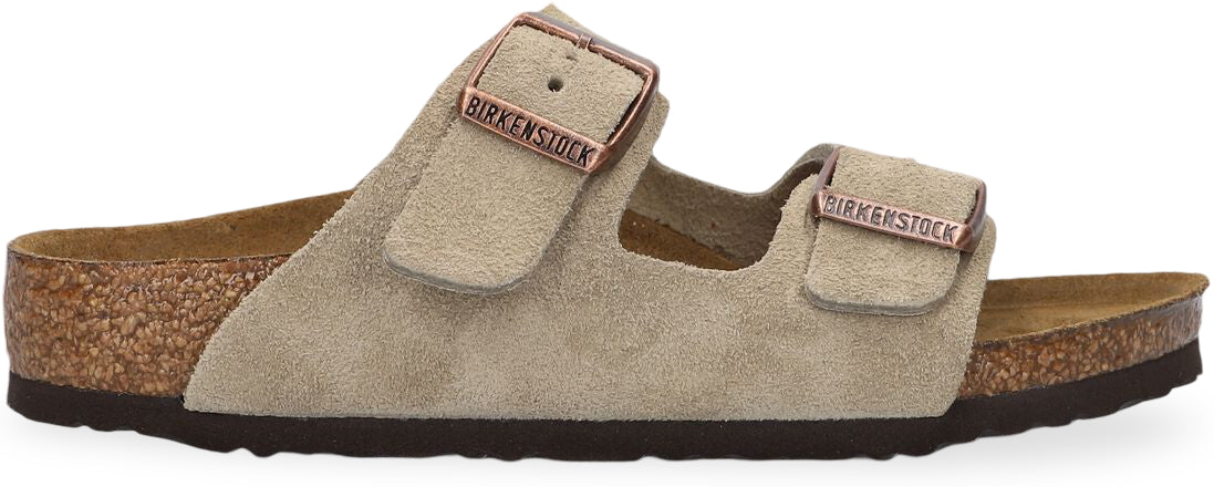 Birkenstock Slipper - Birkenstock Kinderschoenen - Taupe | Arizona Suede Leather
