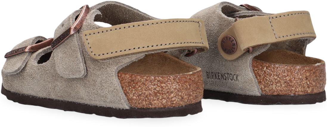 Birkenstock Slipper - Birkenstock Kinderschoenen - Taupe | Milano AS Taupe Suede