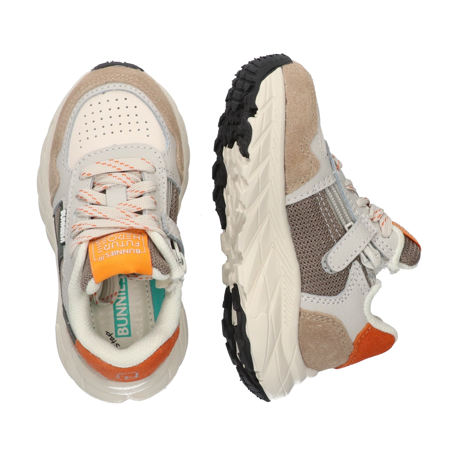 BunniesJR Sneaker - Bunnies Jr. Kinderschoenen - Taupe | Rio Rush 408