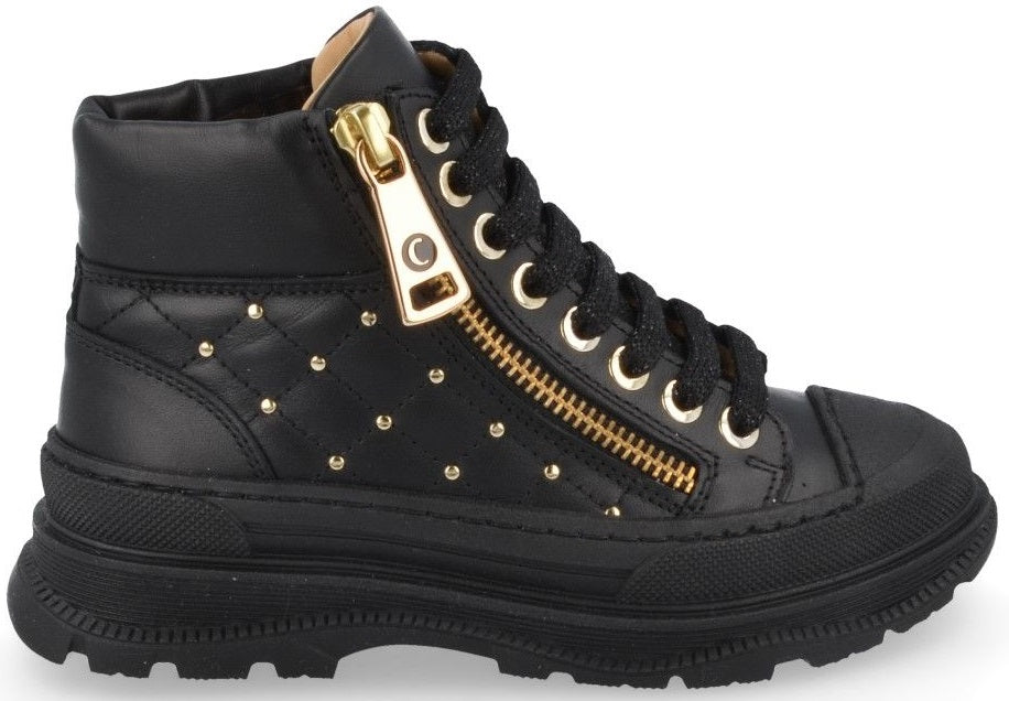 Cherie Hi-Top Sneakers - Cherie Kinderschoenen | 1293 Zwart Meisjes