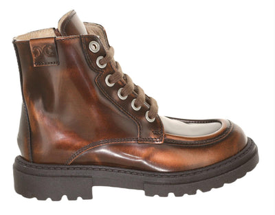 Botte à lacets Cherie - Chaussures pour enfants Cherie - Bronze | 2364