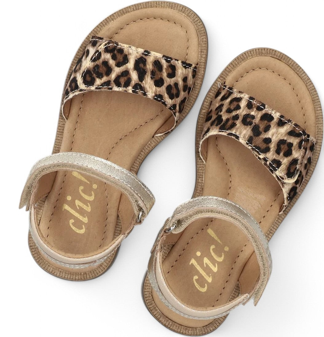Clic Sandaal - Clic! Kinderschoenen - Luipaard | CL-9185