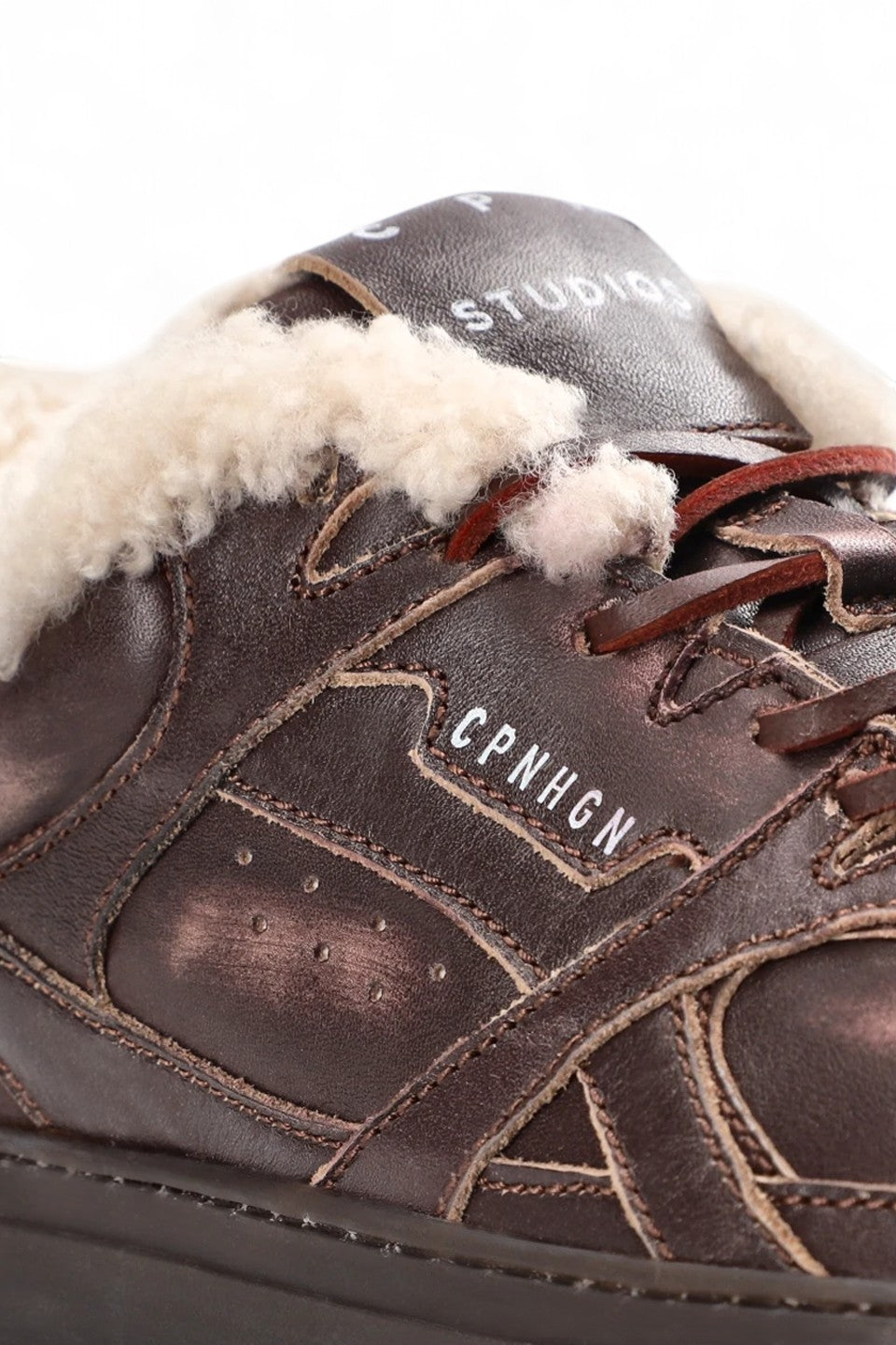 Copenhagen Studios Sneaker - Copenhagen Studios Damesschoenen - Bruin | CPH160 Vintage Teddy Leather Cream