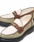 Filling Pieces Loafer - Filling Pieces Damesschoenen - Beige | Grain/Beige Green