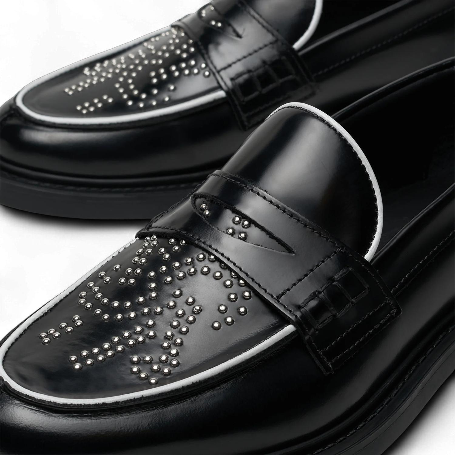 Filling Pieces Loafer - Filling Pieces Damesschoenen - Zwart | Gowtu Studs