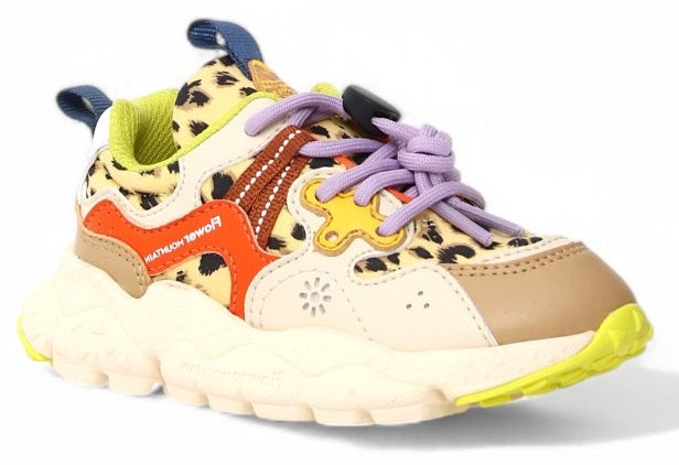Flower Mountain Sneaker - Flower Mountain Kinderschoenen - Luipaard | Yamano 3 Jr