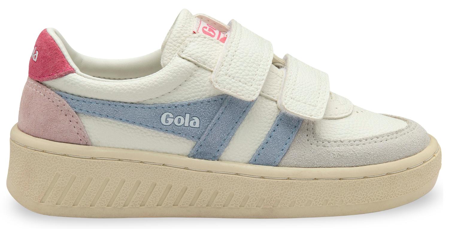 Gola Sneaker - Gola Kinderschoenen - Off White | Grandslam Trident Trainer Off White Fluo Pink