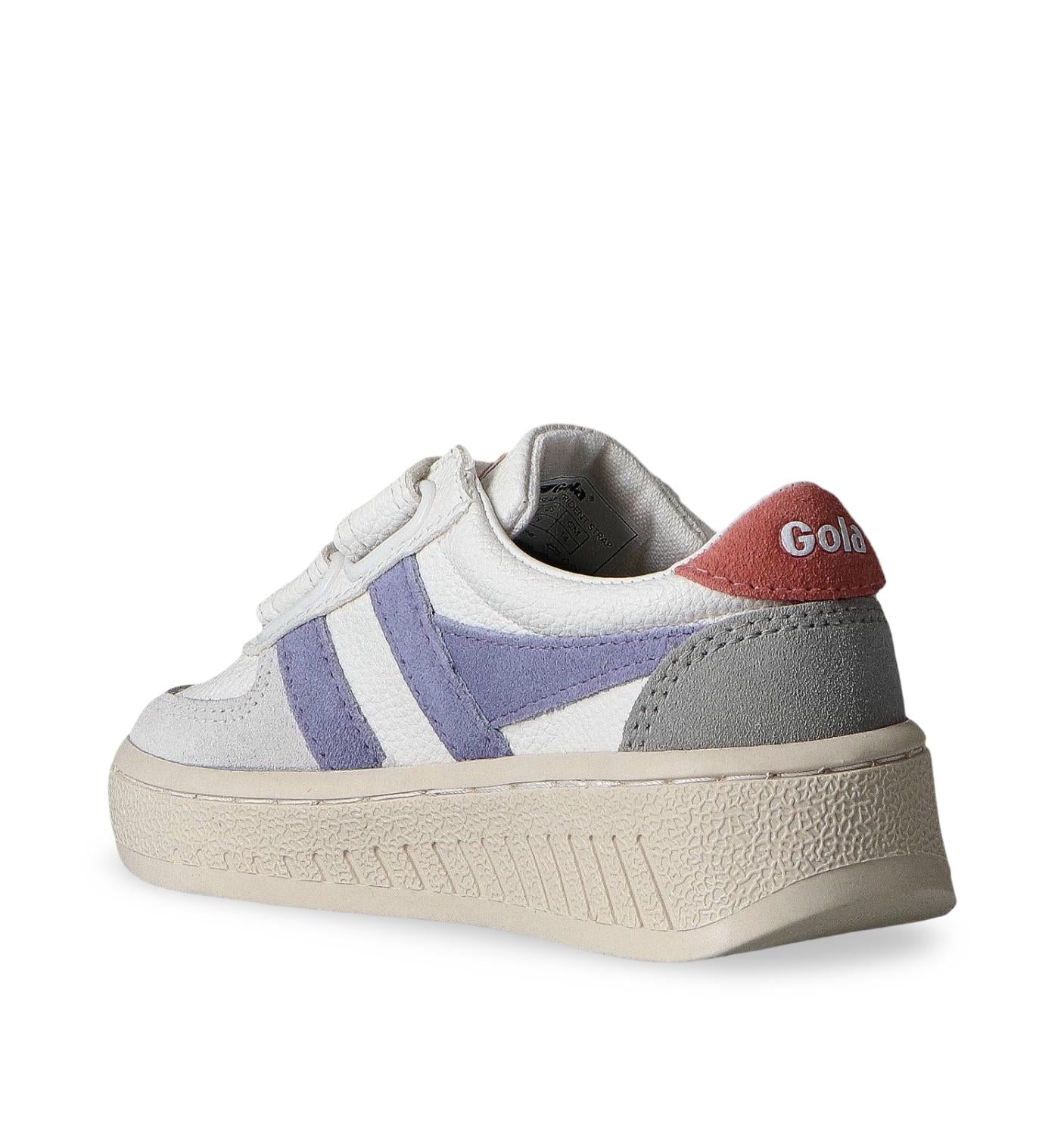 Gola Sneaker - Gola Kinderschoenen - Off White | Grandslam Trident Trainer Off White Fluo Pink