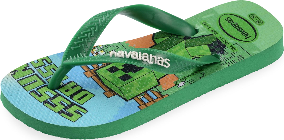 Havaianas Slipper - Havaianas Kinderschoenen - Groen | Minecraft FC