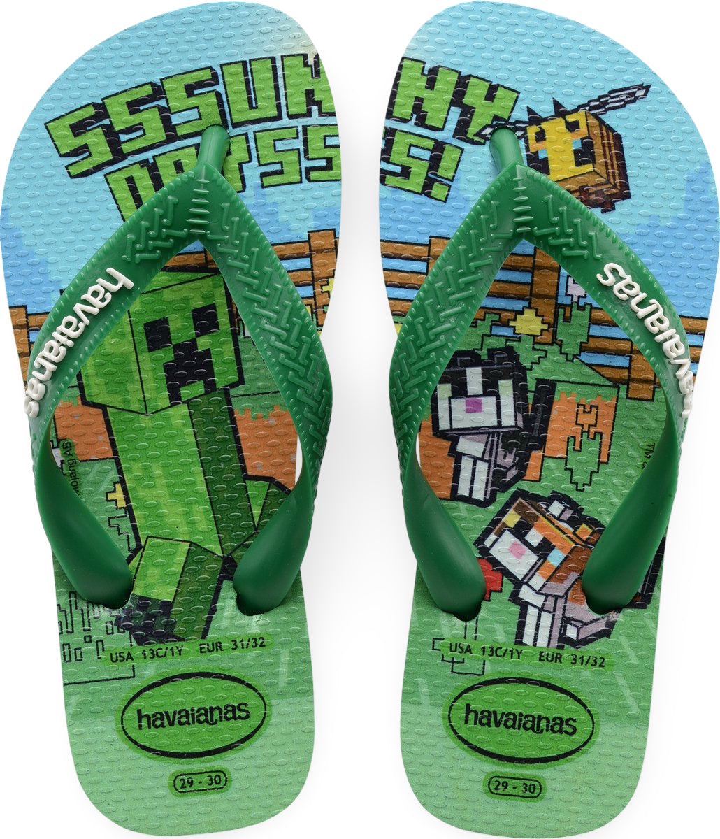 Havaianas Slipper - Havaianas Kinderschoenen - Groen | Minecraft FC