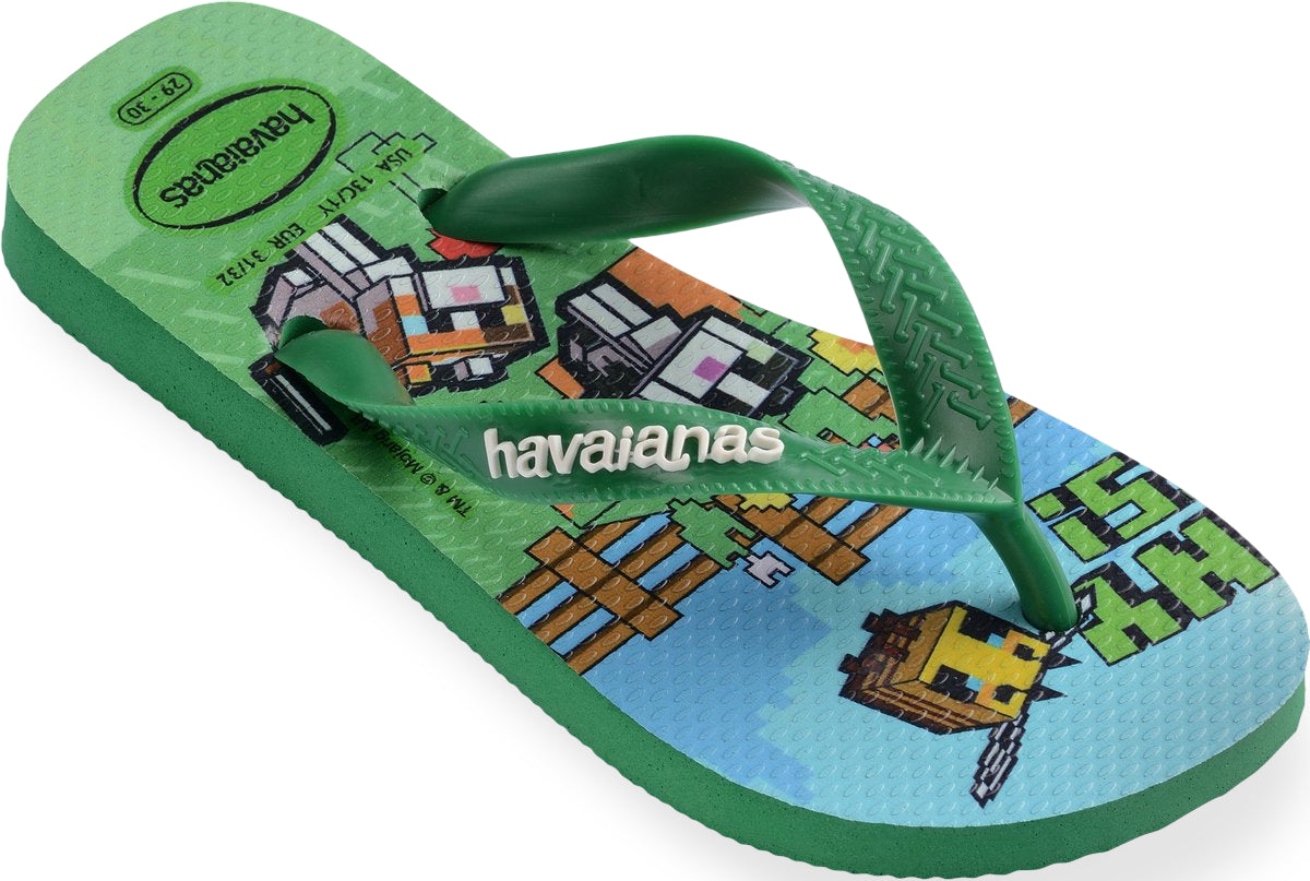 Havaianas Slipper - Havaianas Kinderschoenen - Groen | Minecraft FC