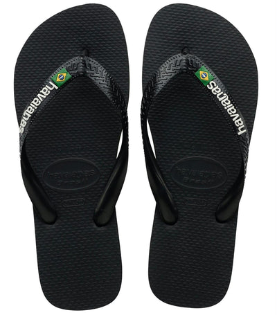 Havianas Slipper - Havaianas Kinderschuhe - Schwarz | Brasilien-Logo