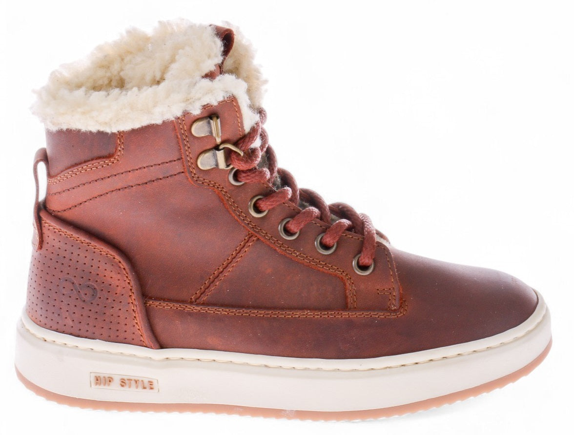 Hip Sneaker - Hip Kinderschoenen - Cognac | H2153 Warm Wol Gevoerd