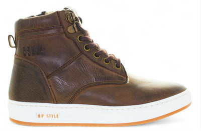 Hip Sneaker - Chaussures Hip pour enfants - Marron | H2239 Doublure en laine chaude