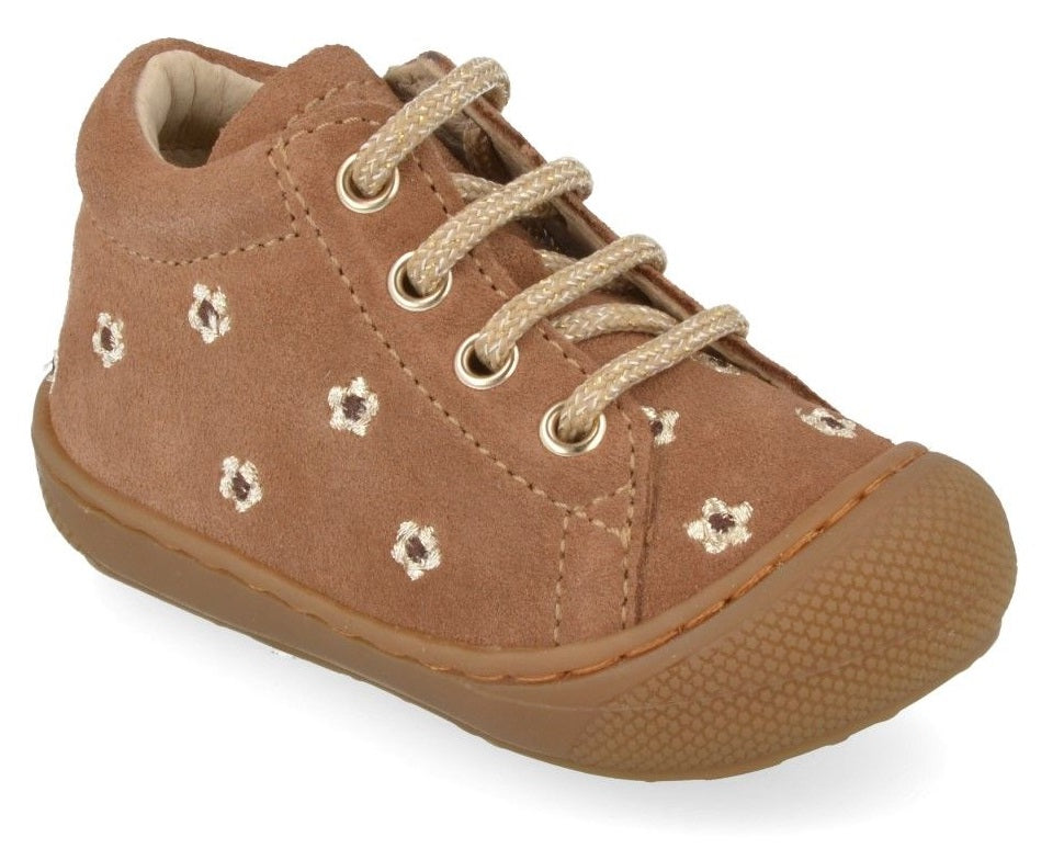 Naturino Babyschoen - Naturino Babyschoenen - Bruin | Cocoo Embr. Daisies Brown