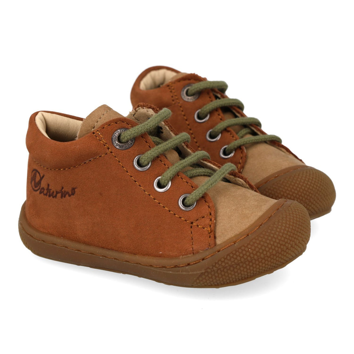 Naturino Babyschoen - Naturino Babyschoenen - Bruin | Cocoon Suede Brown sand olive