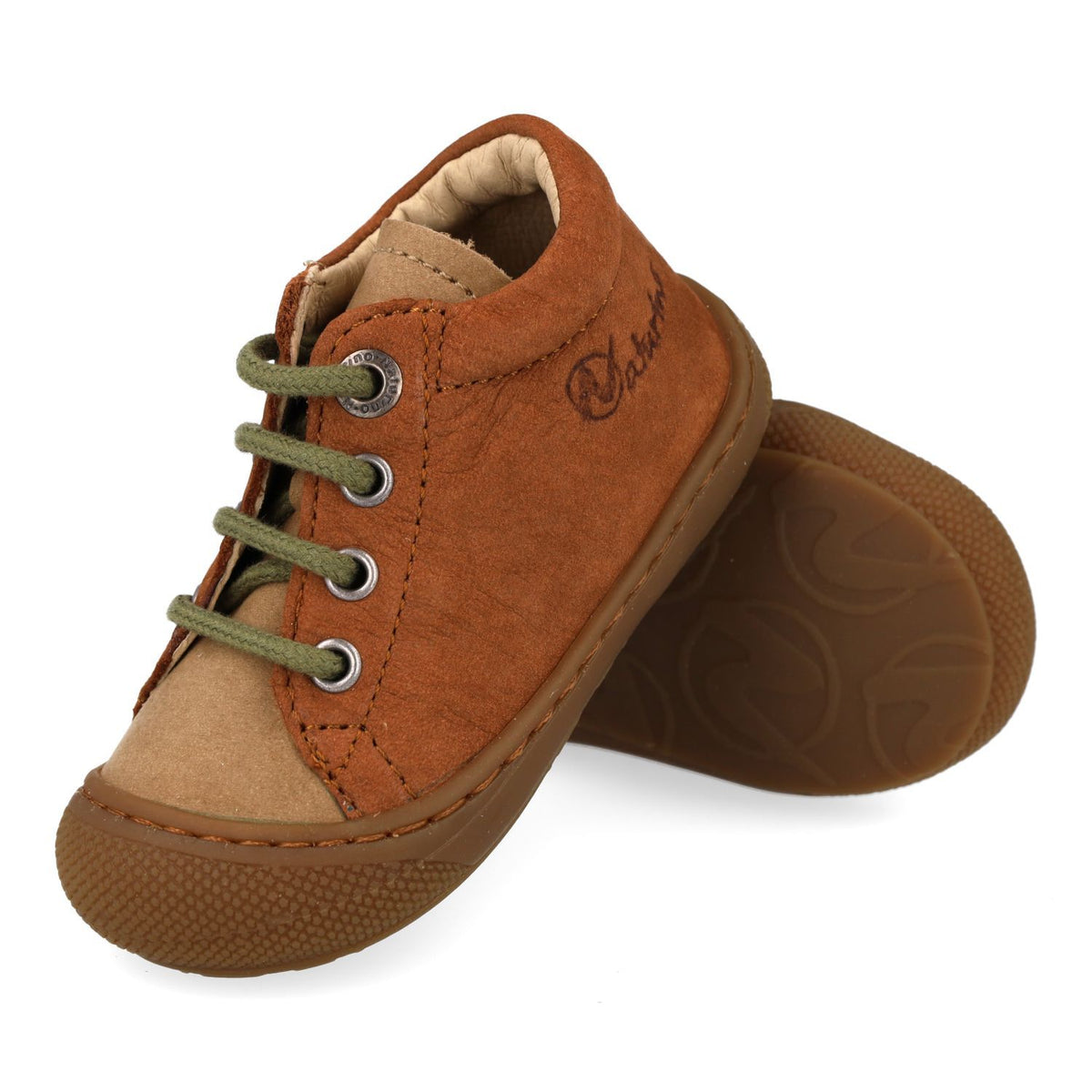 Naturino Babyschoen - Naturino Babyschoenen - Bruin | Cocoon Suede Brown sand olive