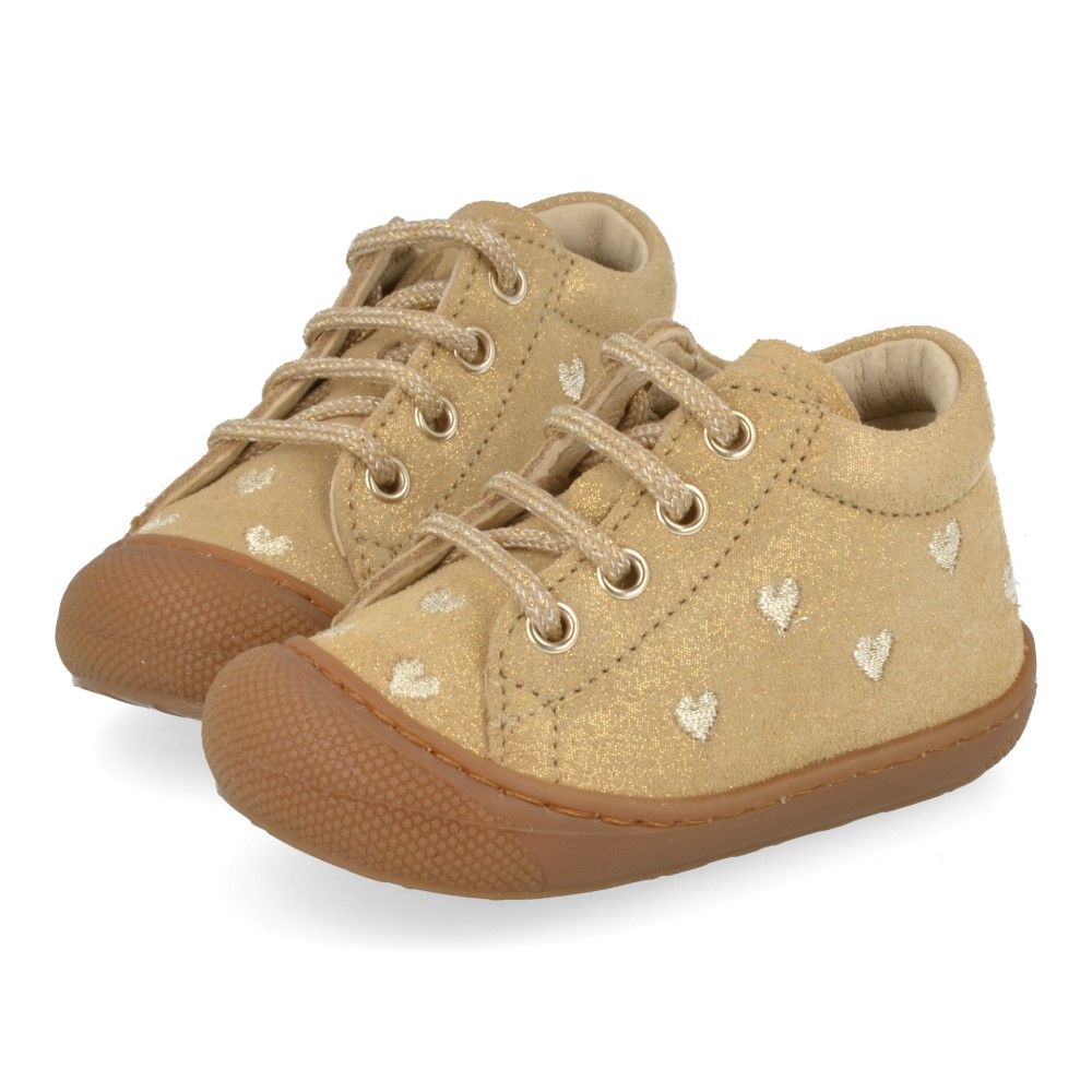 Naturino Babyschoen - Naturino Babyschoenen - Goud | Cocoo Embr. Hearts Platinum