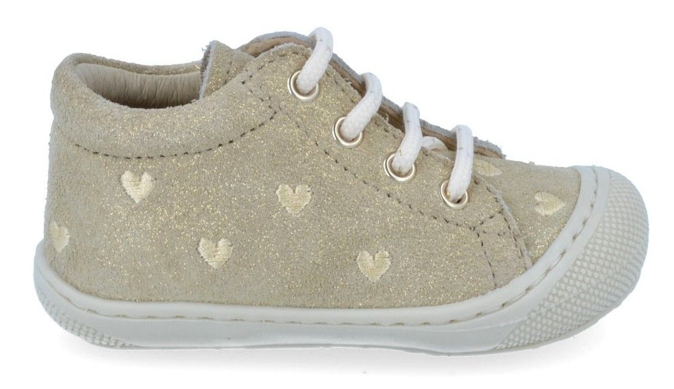 Naturino Babyschoen - Naturino Babyschoenen - Goud | Cocoon Embre Haerts Glitter Platinum