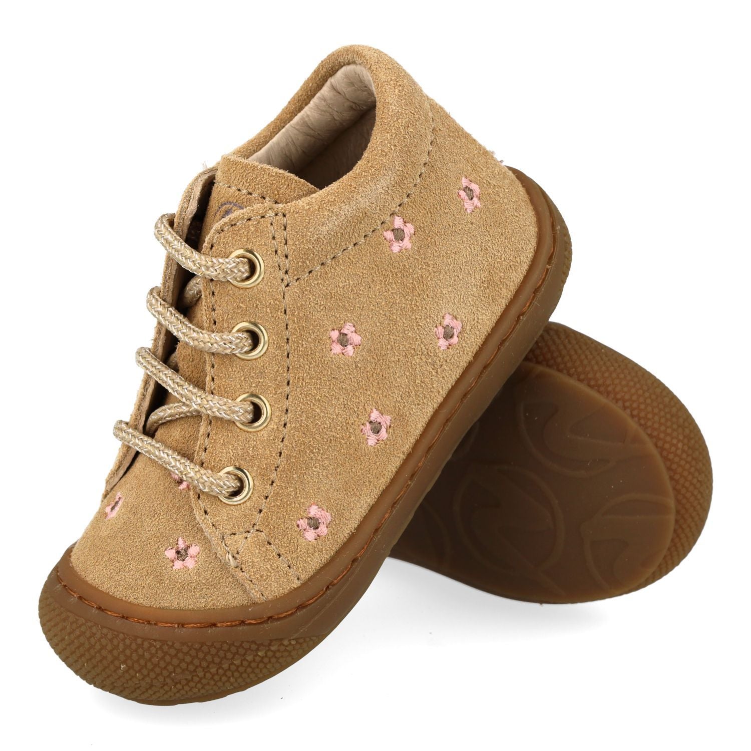 Naturino Babyschoen - Naturino Babyschoenen - Sand | Cocoo Embr. Daisies Brown