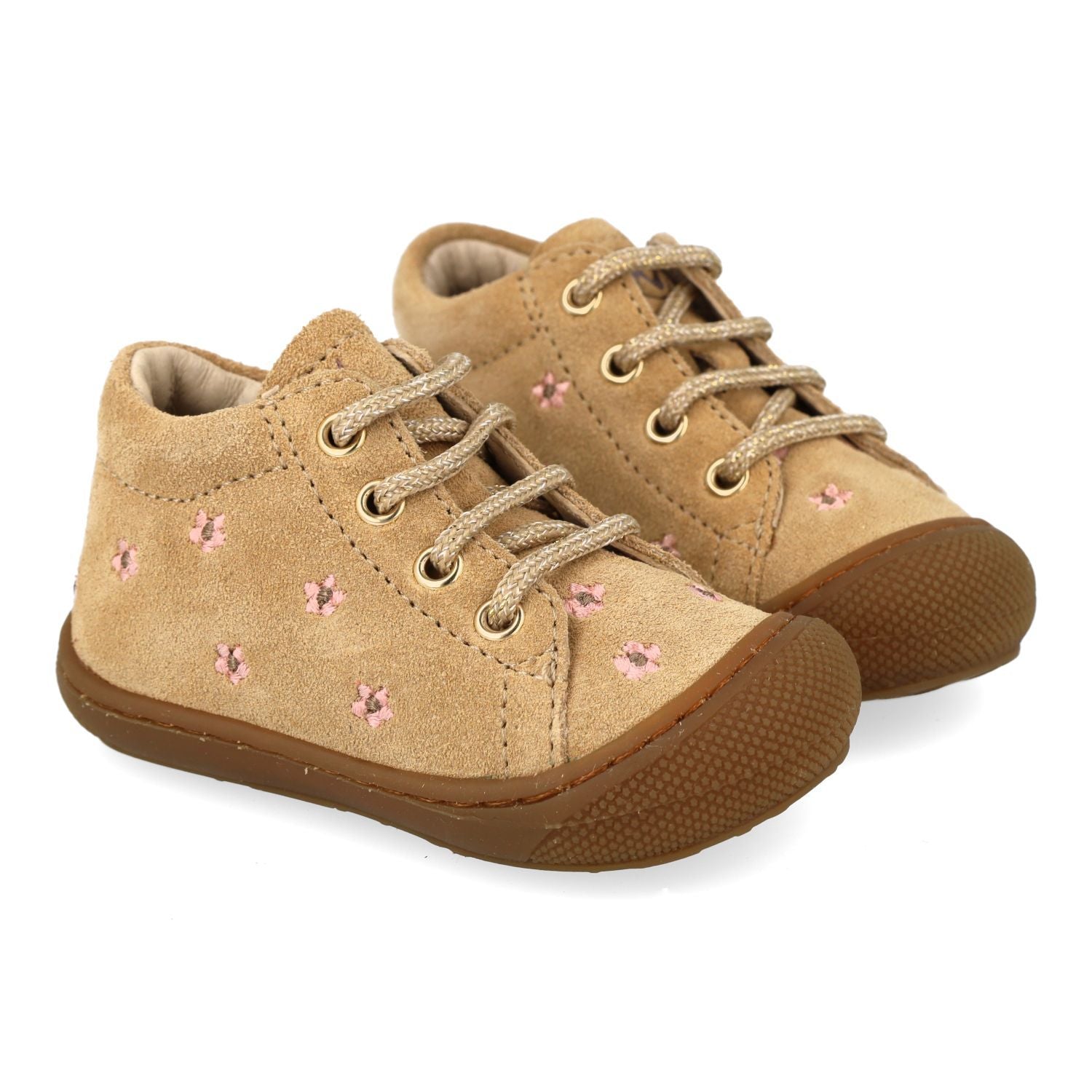 Naturino Babyschoen - Naturino Babyschoenen - Sand | Cocoo Embr. Daisies Brown