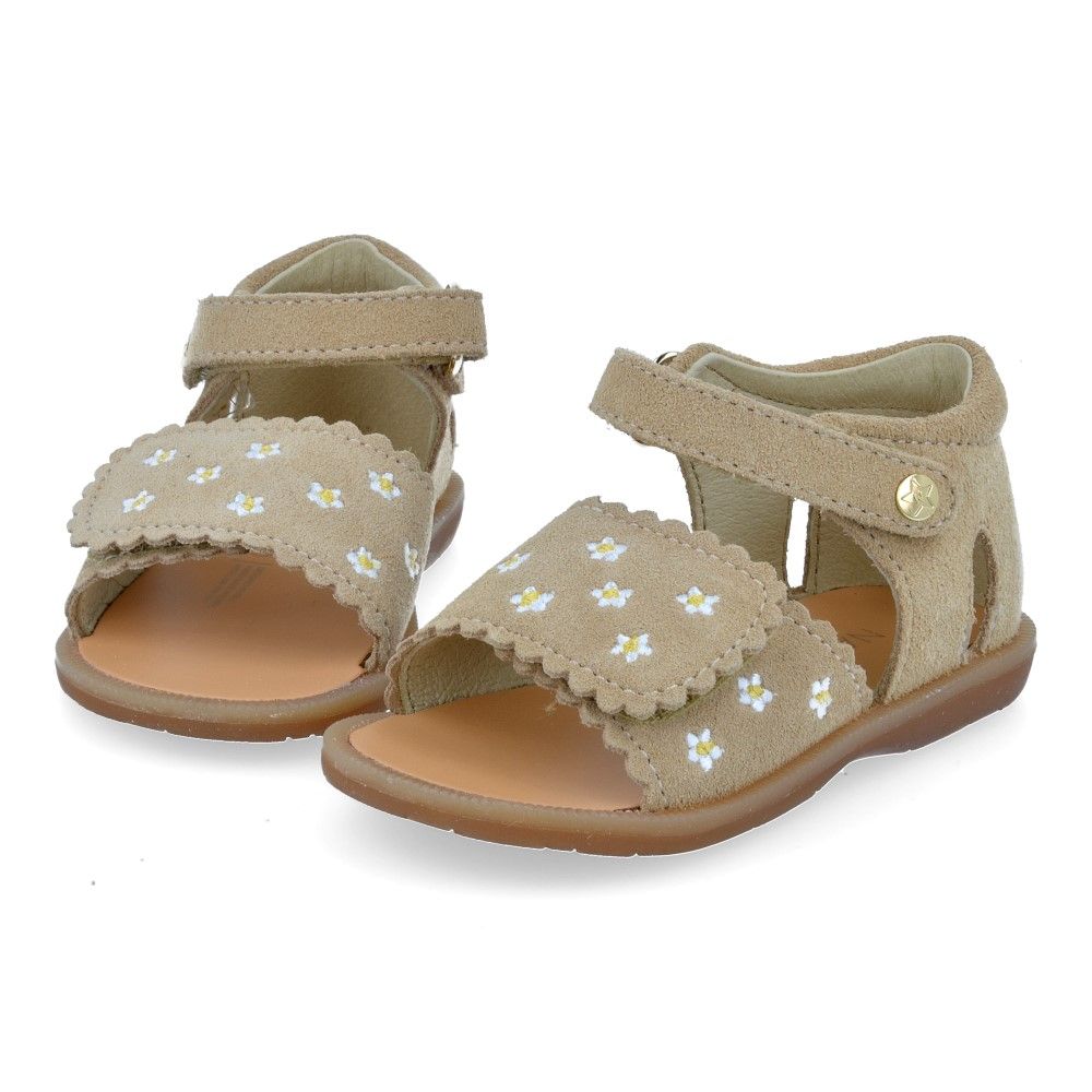 Naturino Sandaal - Naturino Kinderschoenen - Beige | Maya Embroid Lemonsoda