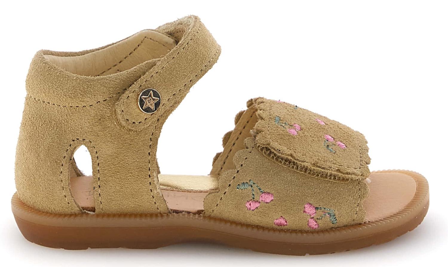 Naturino Sandaal - Naturino Kinderschoenen - Beige | Maya Embroid Lemonsoda Cherry