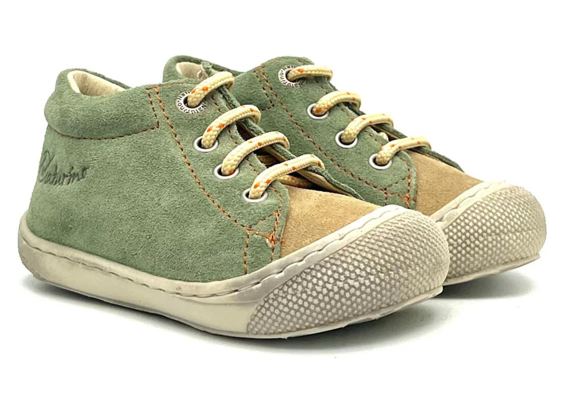 Naturino Veterschoen - Naturino Kinderschoenen - Beige | Cocoon Suede Leaf Sand