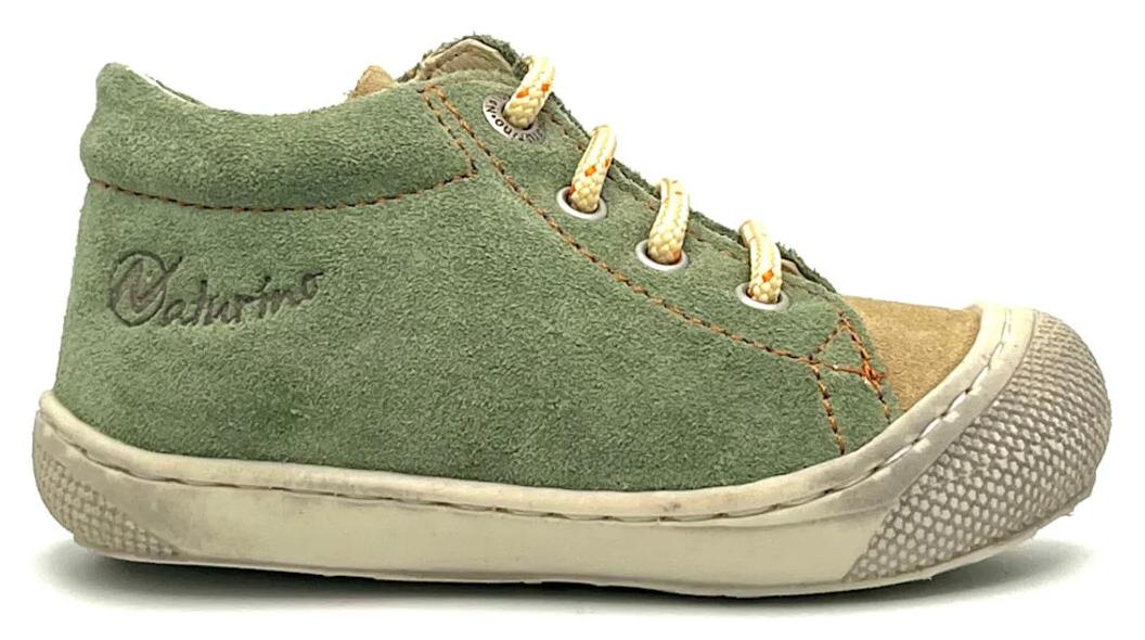 Naturino Veterschoen - Naturino Kinderschoenen - Beige | Cocoon Suede Leaf Sand