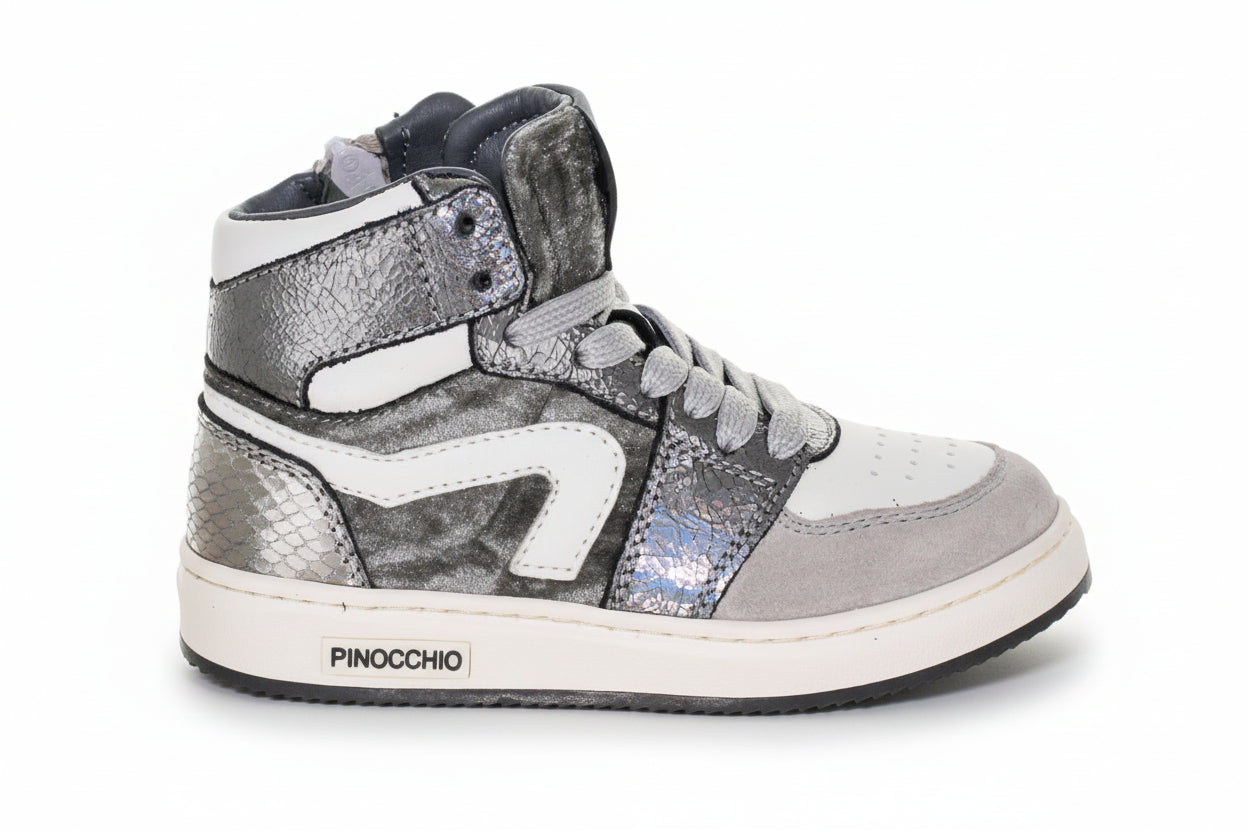 Pinocchio Sneaker - Pinocchio By Hip Kinderschoenen - Zilver | P1766