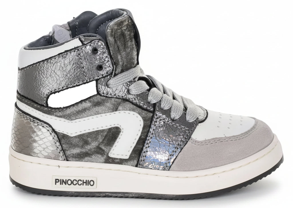 Pinocchio Sneaker - Pinocchio By Hip Kinderschoenen - Zilver | P1766