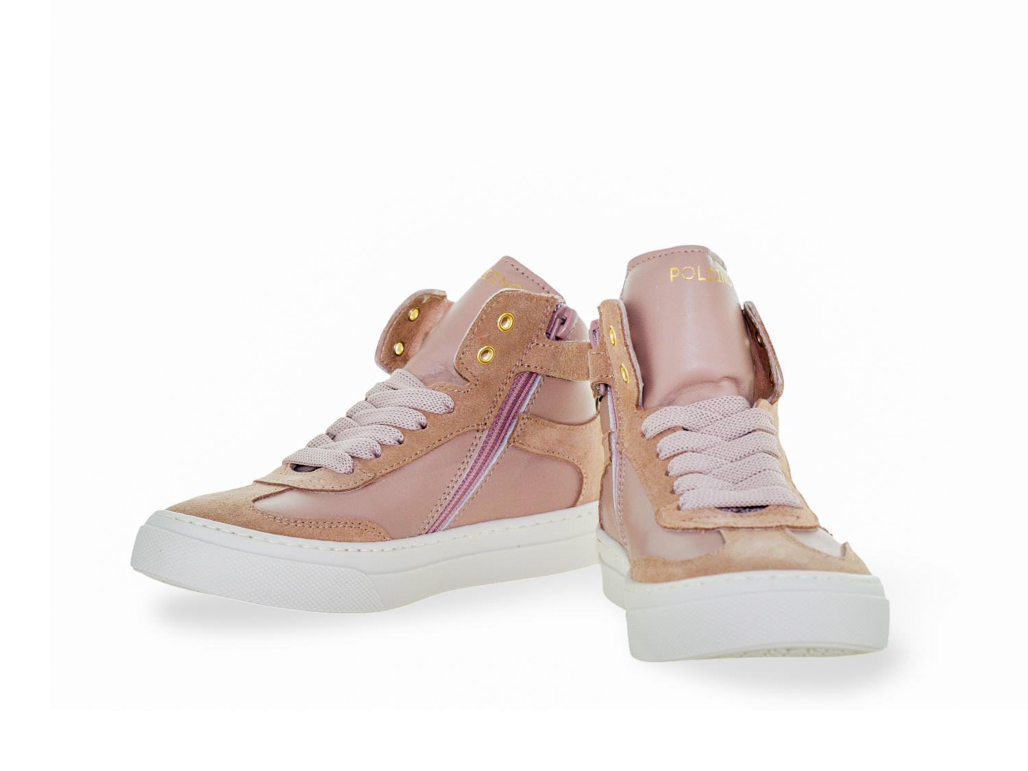 Poldino Sneaker - Poldino Kinderschoenen - Roze | 7002 Basket Cipria