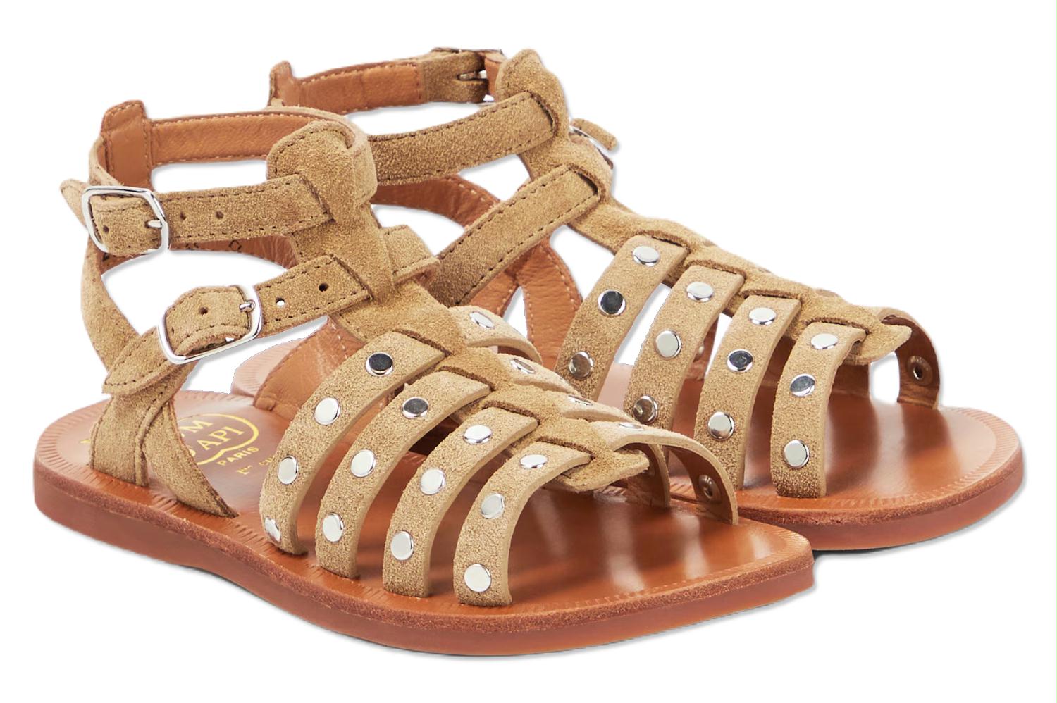 Pom D'Api Sandaal - Pom D'api Kinderschoenen - Beige | Plagette Gladiator