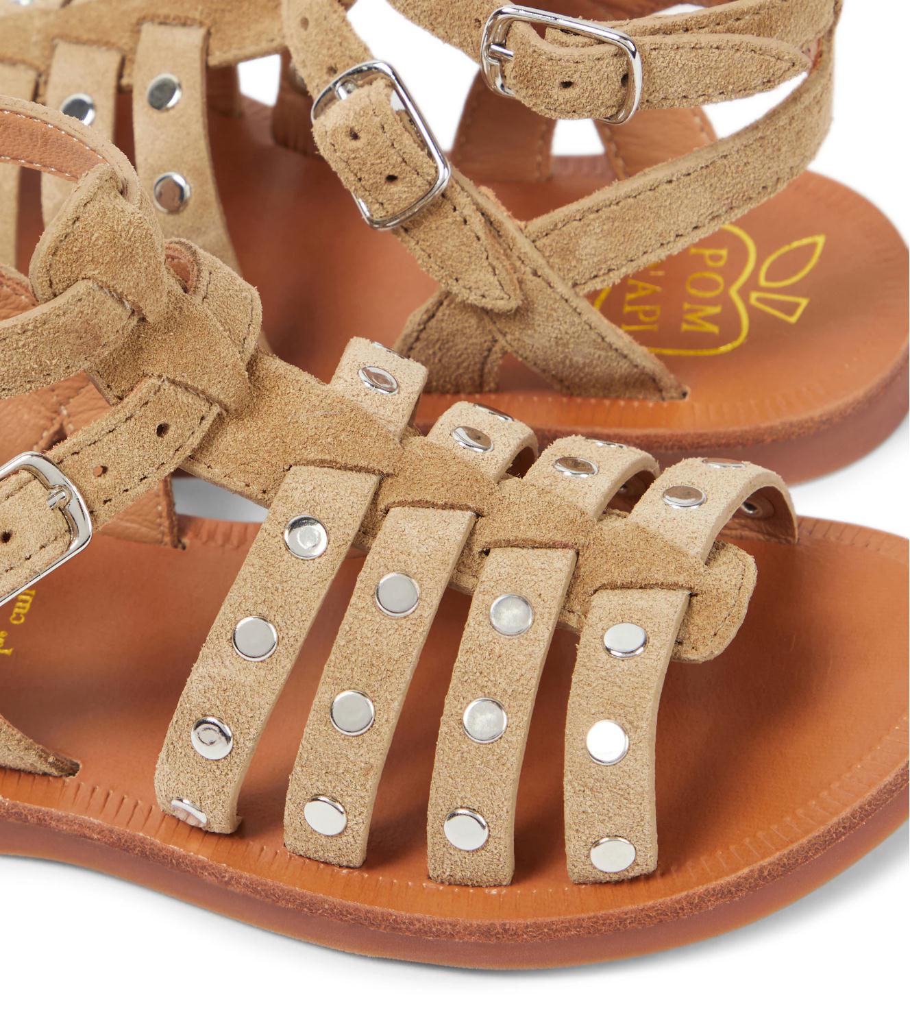 Pom D'Api Sandaal - Pom D'api Kinderschoenen - Beige | Plagette Gladiator